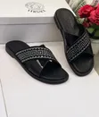Authentic Versace Leather Slippers - 2