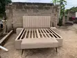 Queen Beige Channel-Tufted Bed Frame with Side Drawers and Bench - 2