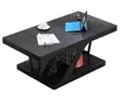 Tempered Glass Coffee Table with Shelf - 4