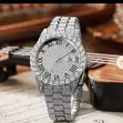 New Rhinestone Steel Watch - Gold/Silver/White - 3