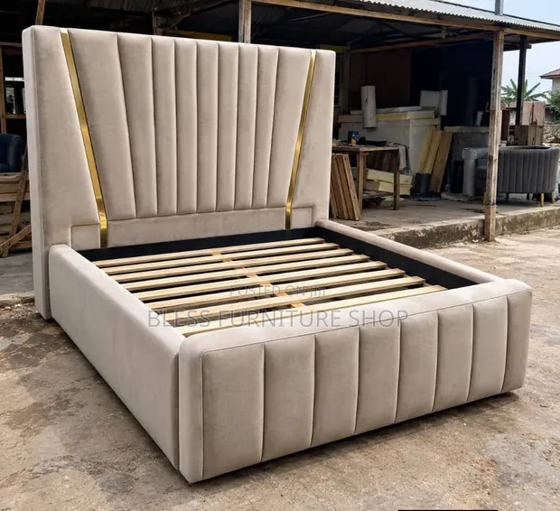 V-Shaped Queen Size Bed Frame - Brand New - 1