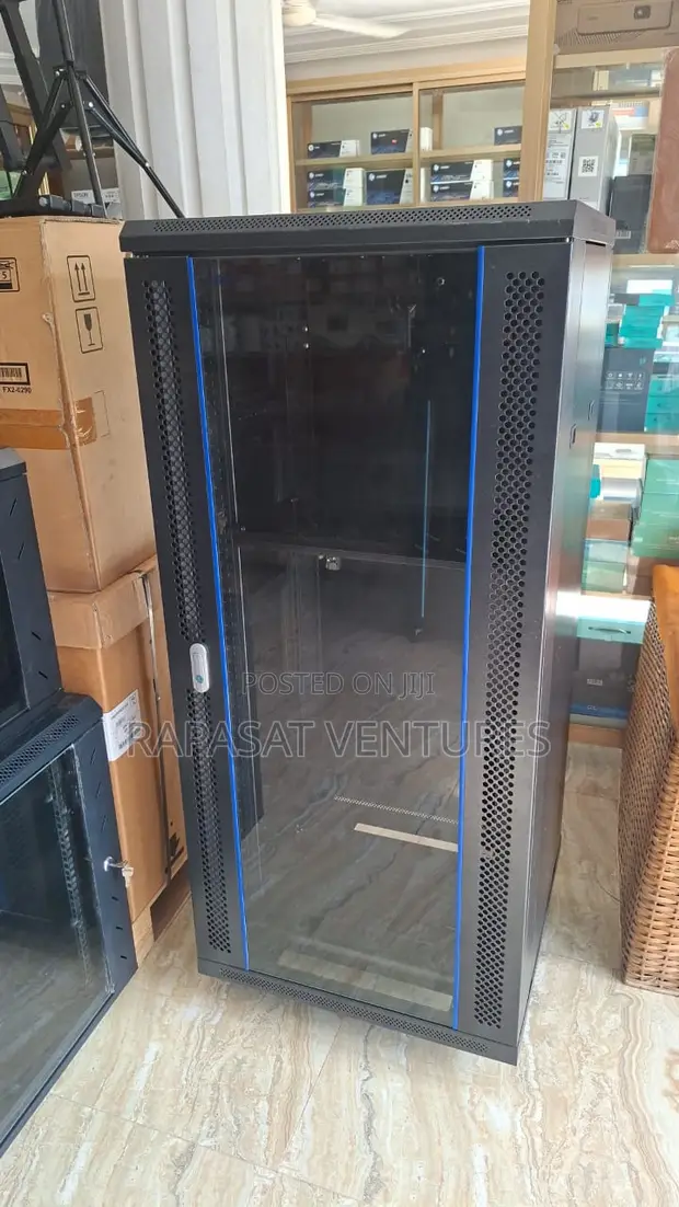 Aico 27U Network Cabinet with Fan, PDU, and Tray (600x600mm) - 1