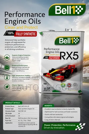 Bell 1 RX5 0W-20 100% Fully Synthetic Engine Oil