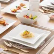 21pcs Square Dinner Set - White Ceramic - 2
