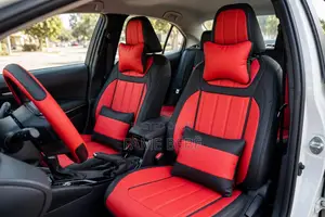 Premium Red & Black Car Seat Cover Set with Accessories