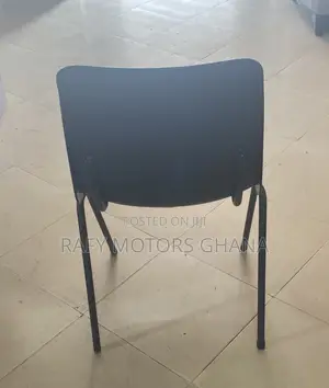 Black Plastic Four-Legged Chair