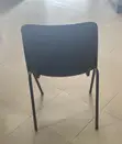 Black Plastic Four-Legged Chair - 1