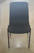 Black Plastic Four-Legged Chair - 2