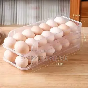 2-Tier Automatic Rolling Egg Holder Dispenser