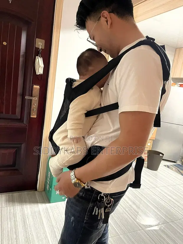 Baby Carrier Bag with Hip Support - Black - 1
