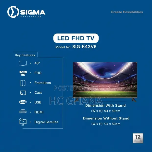 Sigma 43" FHD LED TV - 1