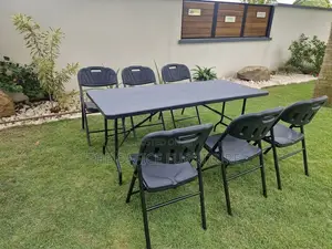 Foldable Table with 8 Chairs
