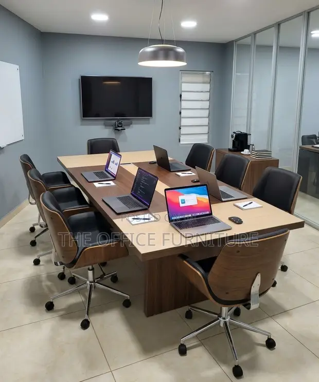 Modern 10-Seater Conference Table with 6 Executive Chairs - 1