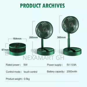 Rechargeable Adjustable Desk Fan