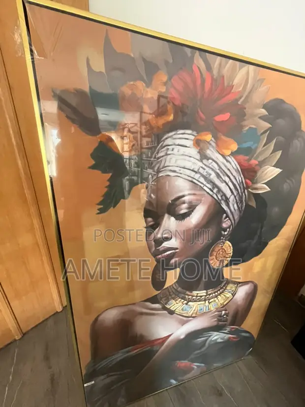 Large African Queen Framed Painting - 1