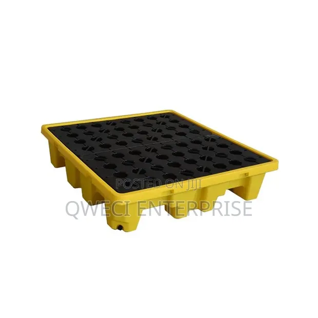 Heavy-Duty 4-Drum Spill Containment Pallet - 280L Sump - 1