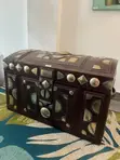 Vintage Leather Chest with Brass Embellishments - 4