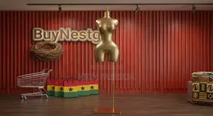 African-Style Fiberglass Mannequin - Matt Black Male
