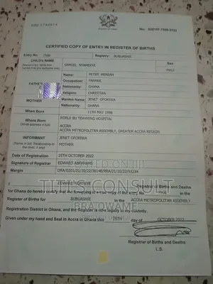 Birth Certificate Registration Services