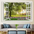 3D Fake Window Wall Sticker - 3