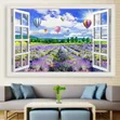 3D Fake Window Wall Sticker - 4
