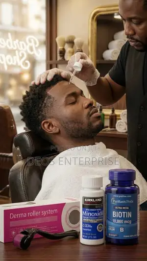 Complete Hair Growth Solution: Minoxidil, Biotin & Derma Roller