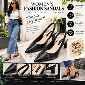 Women's PU Single Strap Sandals with Chunky Heel