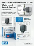 Waterproof Switch Socket IP66 Outdoor Power Outlet (16A) - 4