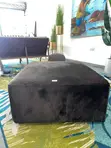 Black Luxury Square Ottoman - 1
