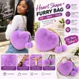 Luxury Faux Fur Heart Shape Bag - 1