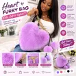 Luxury Faux Fur Heart Shape Bag - 2