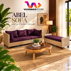 Abel Sofa Set | Handcrafted Seagrass & Hardwood