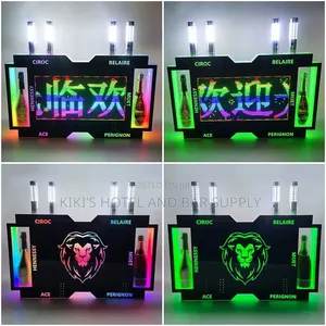LED Digital Message Board with 2 Bottle & Champagne Light Holder