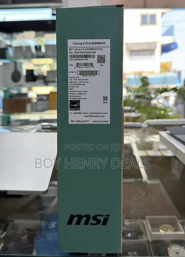 MSI Cyborg 15 Gaming Laptop - 16GB RAM, Ryzen 7, 512GB SSD - 1