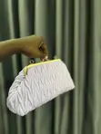 Quilted Clutch Bags with Kiss Lock - 2