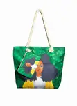 Large Capacity Ladies Totebag with Purse - Green - 2