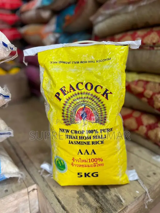 Peacock Thai Hom Mali Jasmine Rice - 5kg AAA - 1