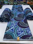 African Print Fabric with Glitter and Stones - 3