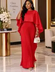Maxi Pleated Dress - Off-White - 1