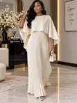 Maxi Pleated Dress - Off-White - 3