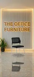 Black Mesh Visitor Chair with Chrome Sled Base - 2