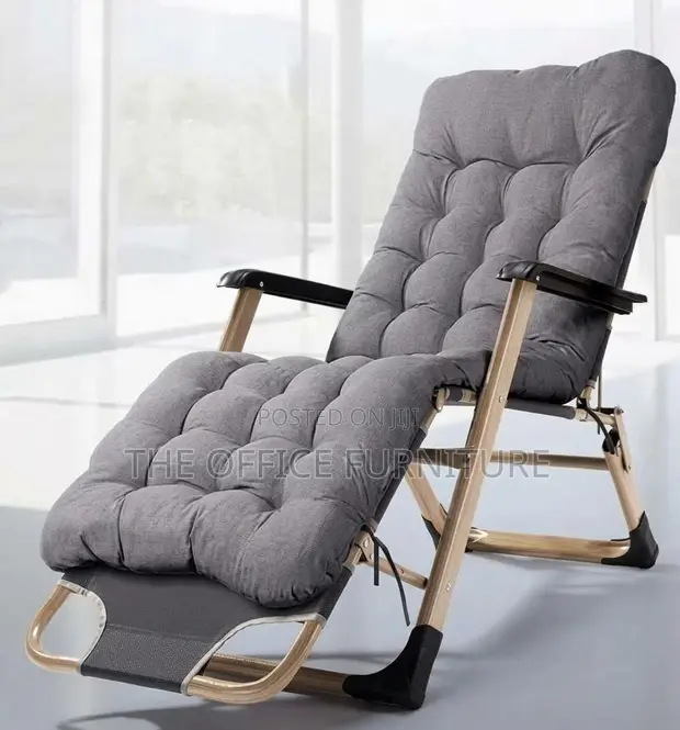 Adjustable Folding Lounge Chair - Gray - 1