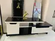 Modern 2-Tone High-Gloss TV Stand - 1