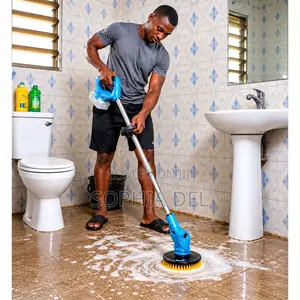 Cordless Electric Spin Scrubber with Long Handle