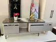 Modern Marble-Effect TV Stand - 1