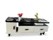 Wood-Mode Black TV Stand with Marble-Effect Top - 2