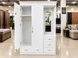 White Multi-Functional Wardrobe & Vanity Station - 1