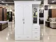 White Multi-Functional Wardrobe & Vanity Station - 2