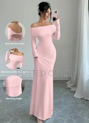 D-Joy Elegant Dinner Dress - Hot Pink