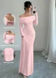 D-Joy Elegant Dinner Dress - Hot Pink - 1